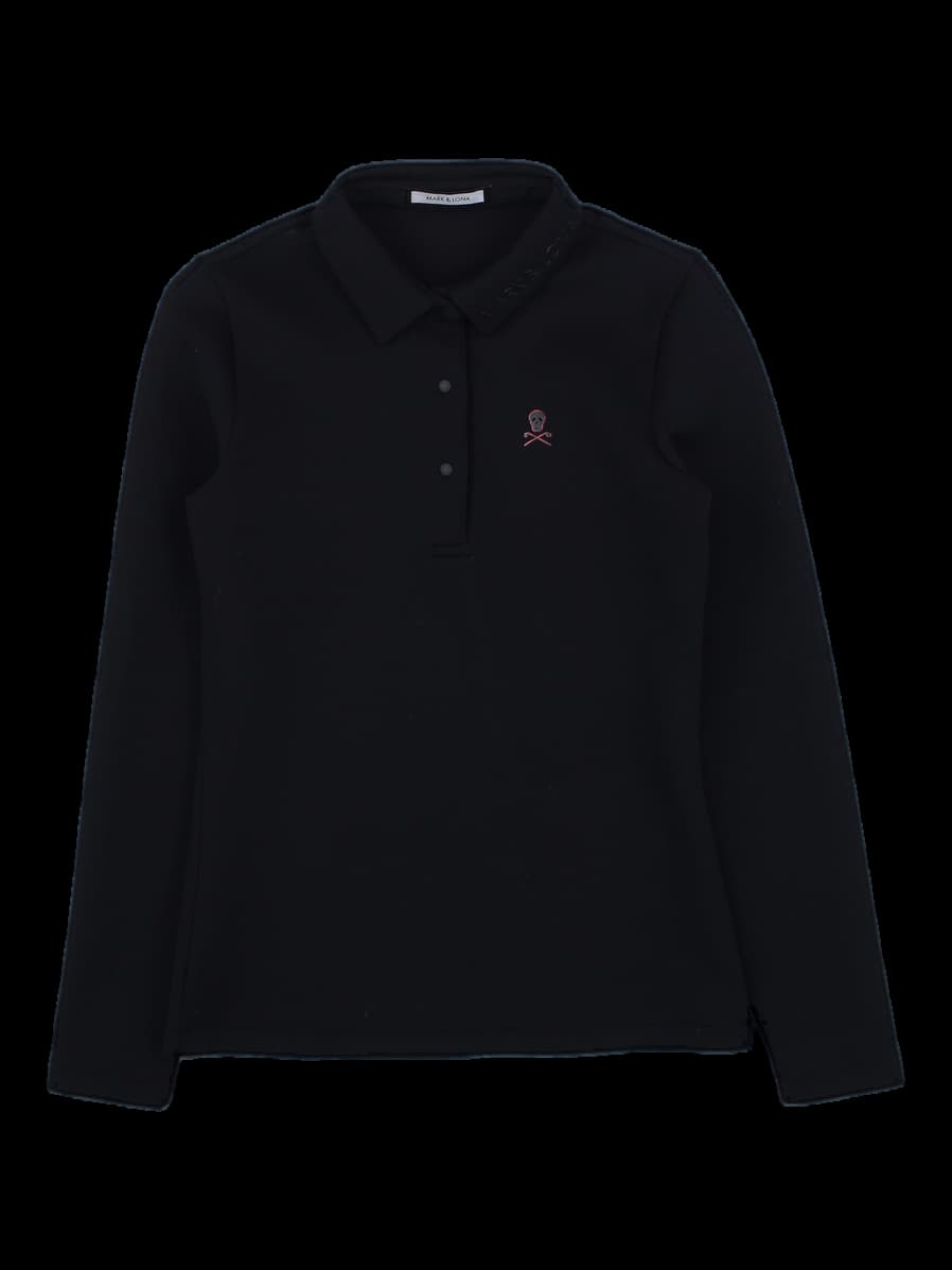 블랙 스컬 로고 롱슬리브 카라티