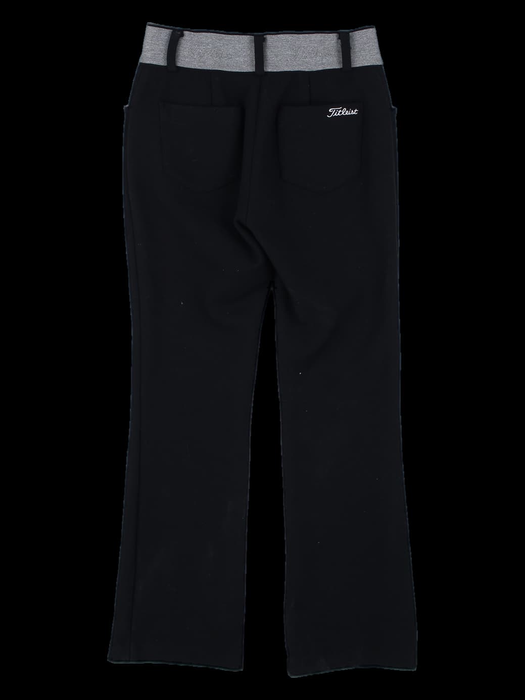 블랙 웨이스트 포인트 부츠컷 팬츠