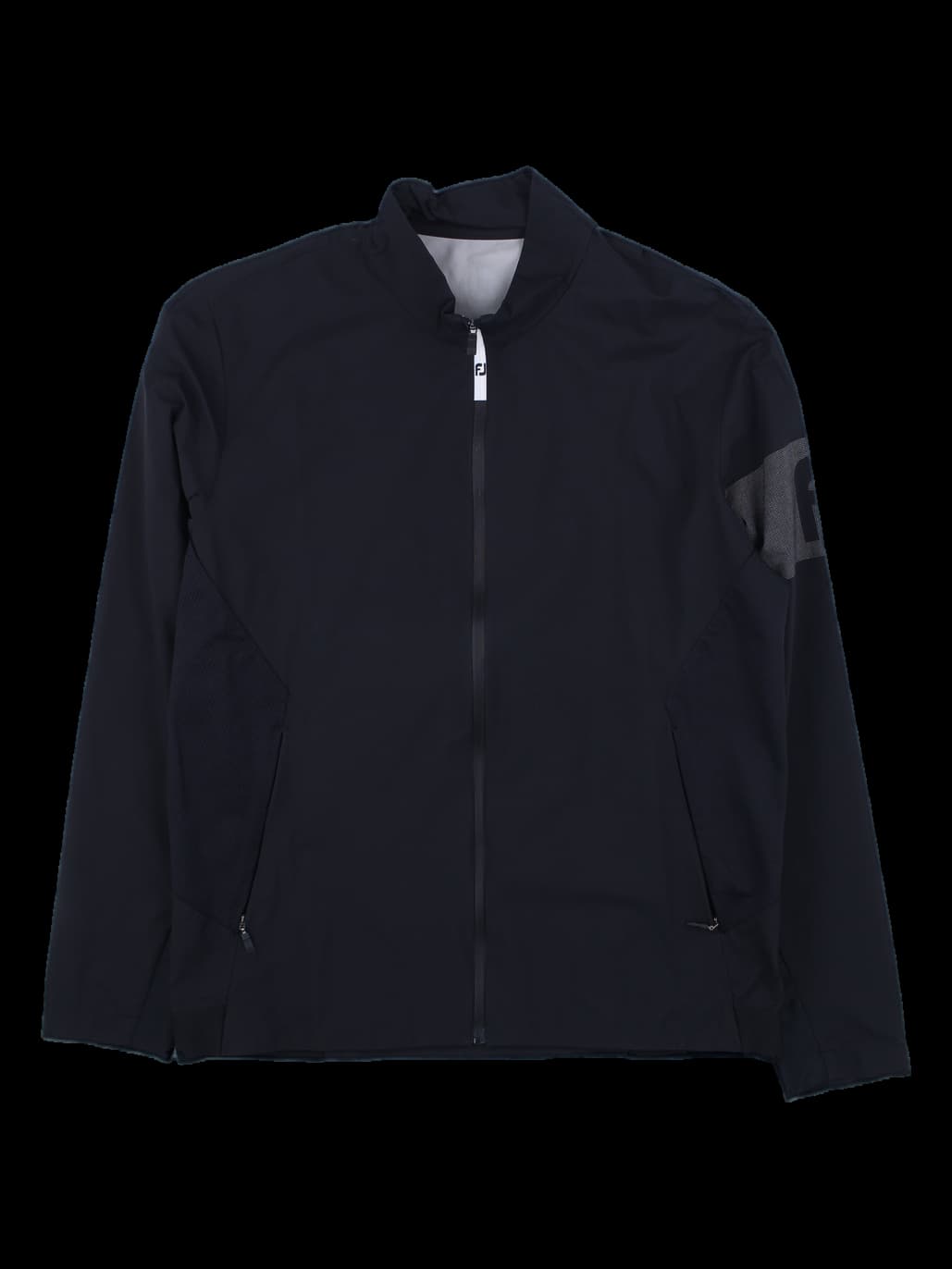 블랙 지퍼 스탠드 칼라 재킷