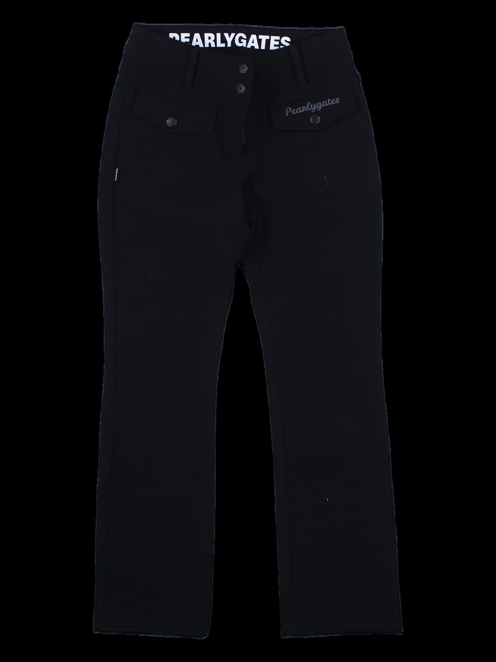 파리게이츠 여성 로고 와펜 블랙 긴바지