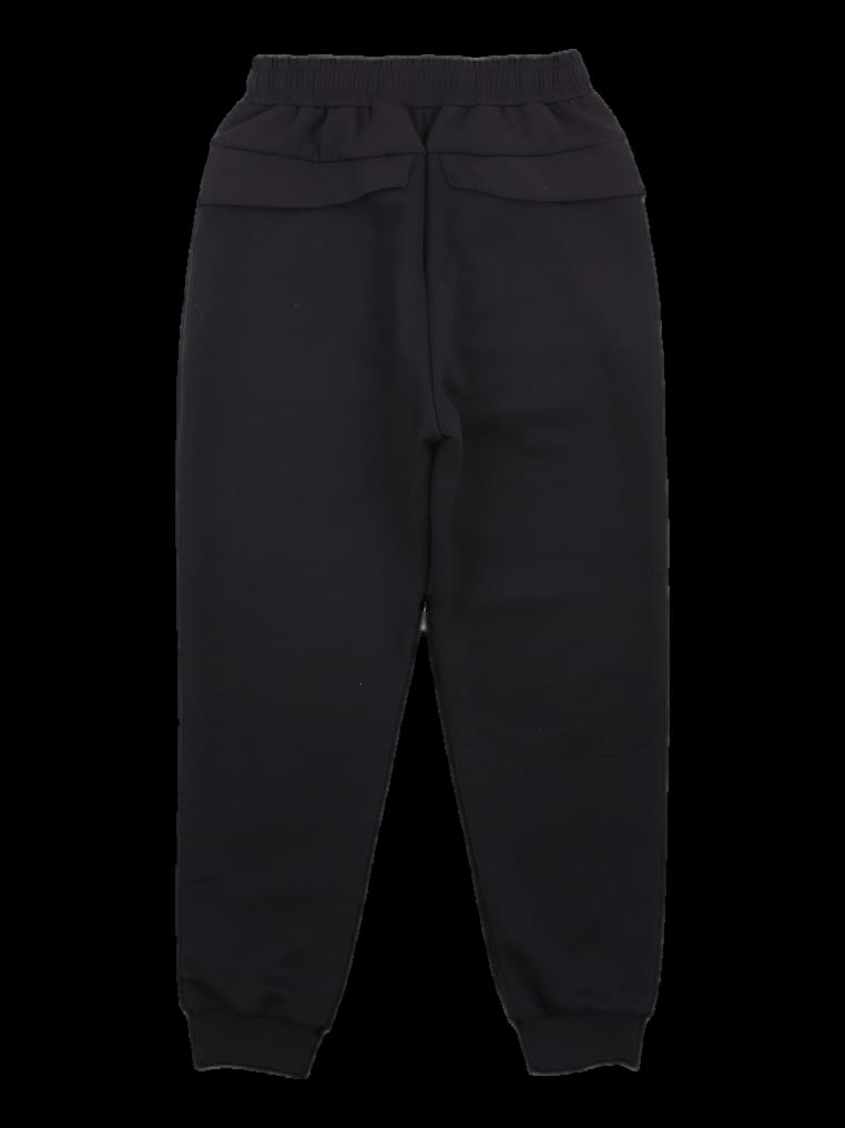 블랙 레터링 자수 조거 팬츠
