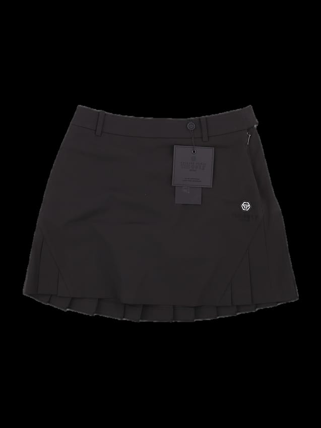 블랙 플리츠 큐롯 스커트