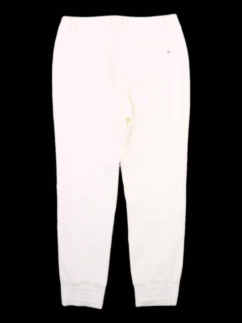 화이트 슬림 조거 팬츠
