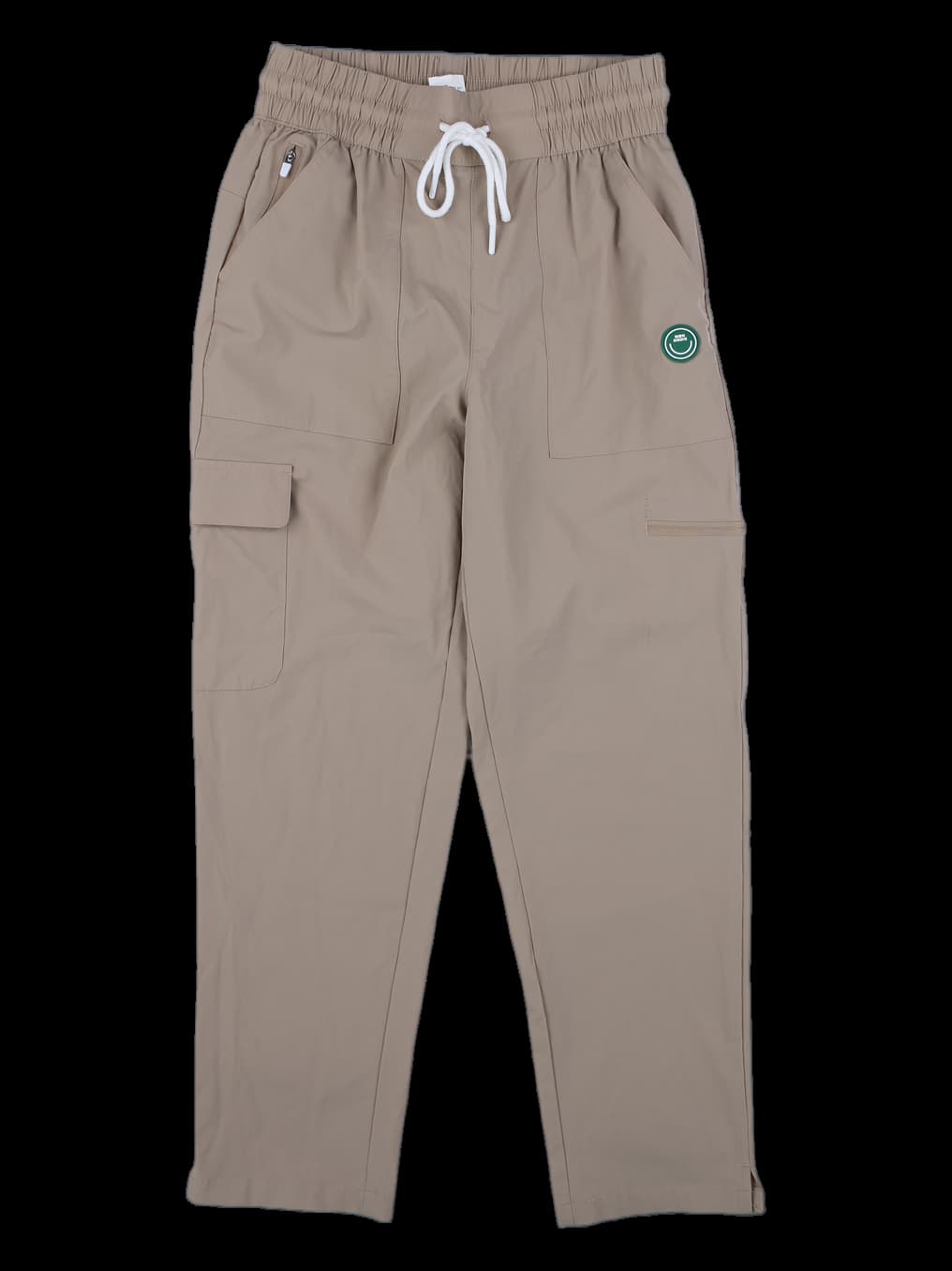 베이지 밴딩 카고 조거 팬츠