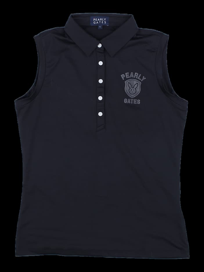 파리게이츠 여성 민소매 카라티셔츠 블랙