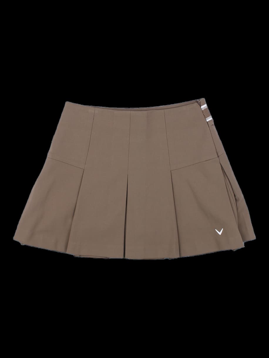 캘러웨이 브라운 플리츠 스커트