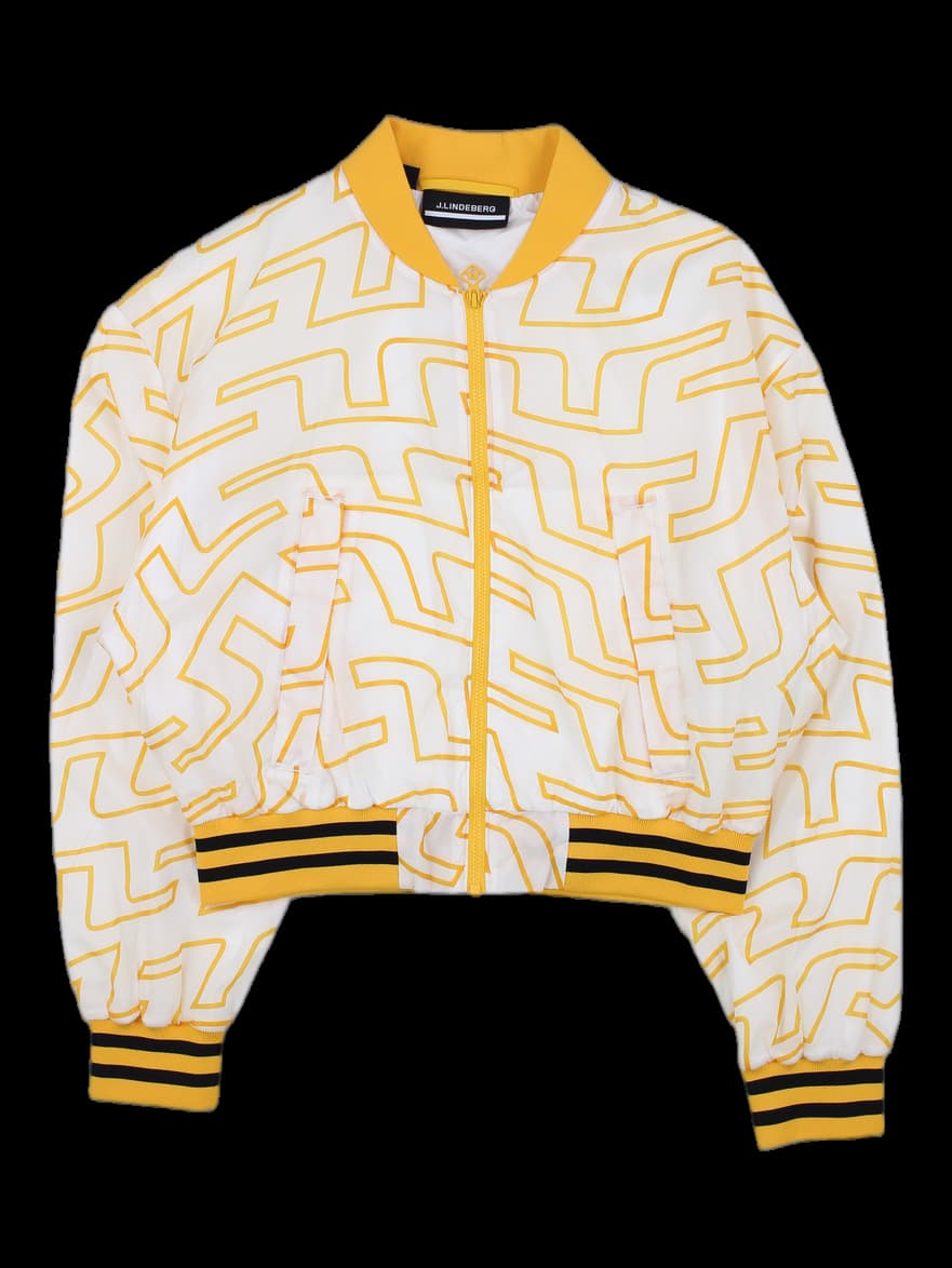 제이린드버그 로고 패턴 봄버 자켓