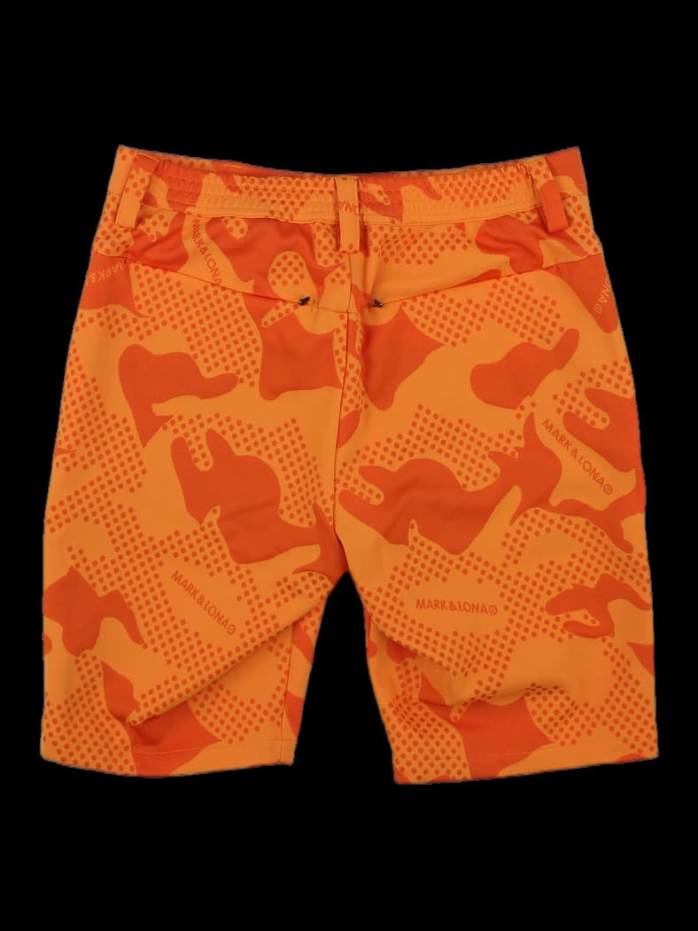 오렌지 카모플라주 골프 반바지