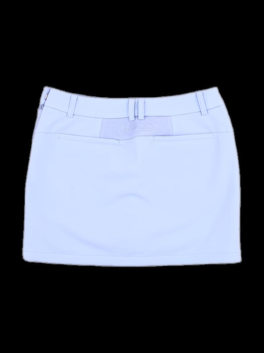 블루 옐로우 블록 스커트