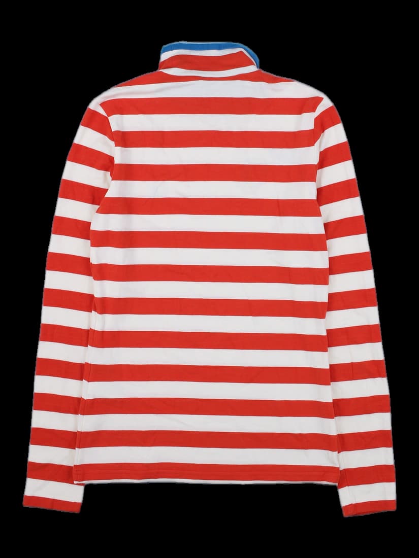 빈폴골프 레드 스트라이프 터틀넥 긴팔티