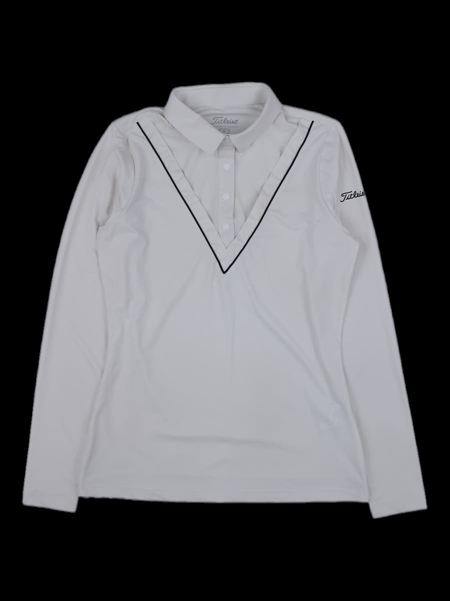 타이틀리스트 여성 긴팔 카라티 (화이트)