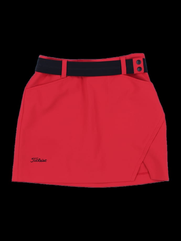 레드 배색 허리밴드 스커트