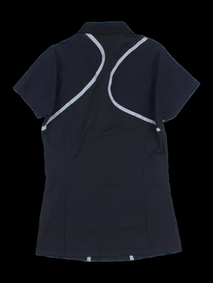 데상트 블랙 반팔 카라티