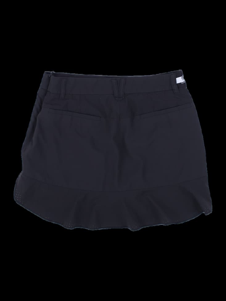 데상트 블랙 로고 여성 스커트