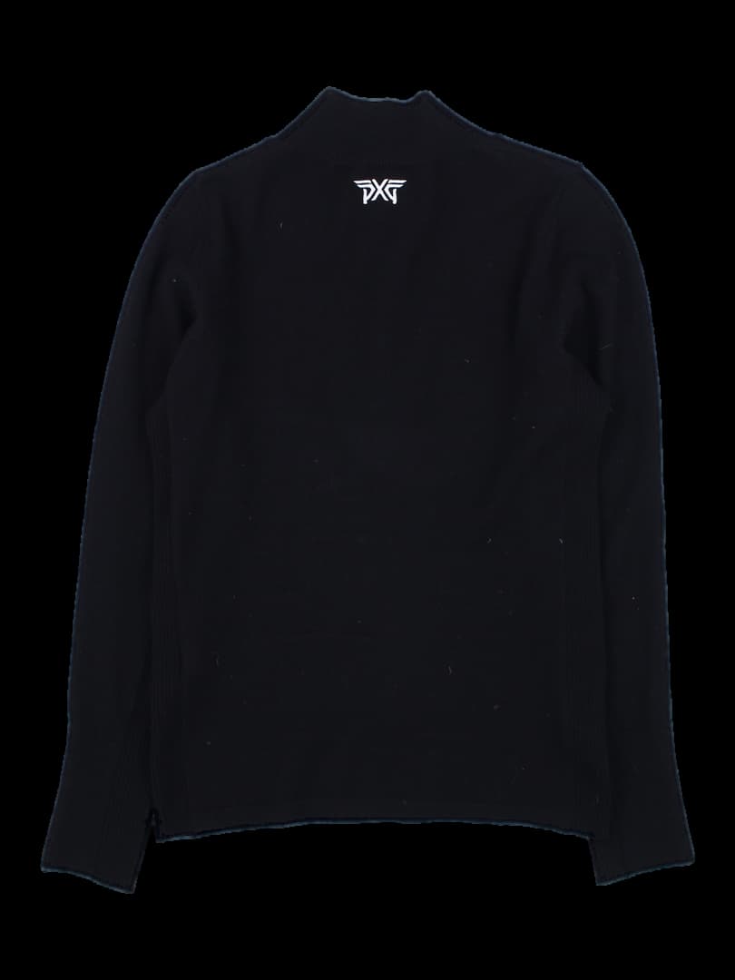 블랙 반하이넥 골프 니트