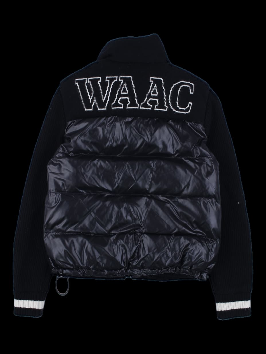 블랙 니트 하이브리드 패딩 자켓