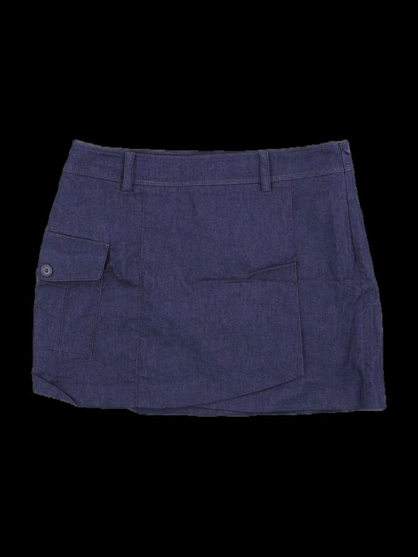 네이비 데님 라이크 카고 미니 스커트