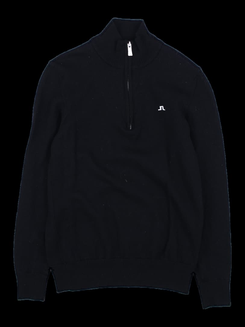 블랙 하프집업 니트