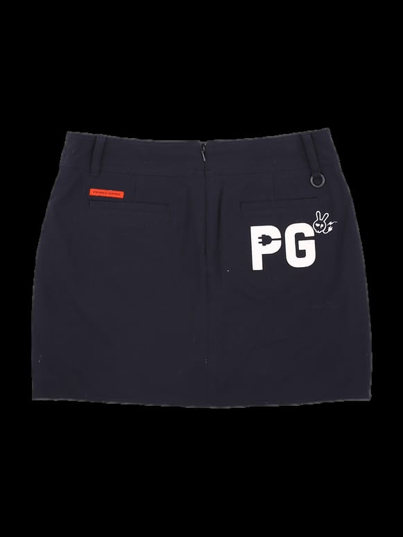 블랙 절개 디테일 슬림 핏 미니 스커트