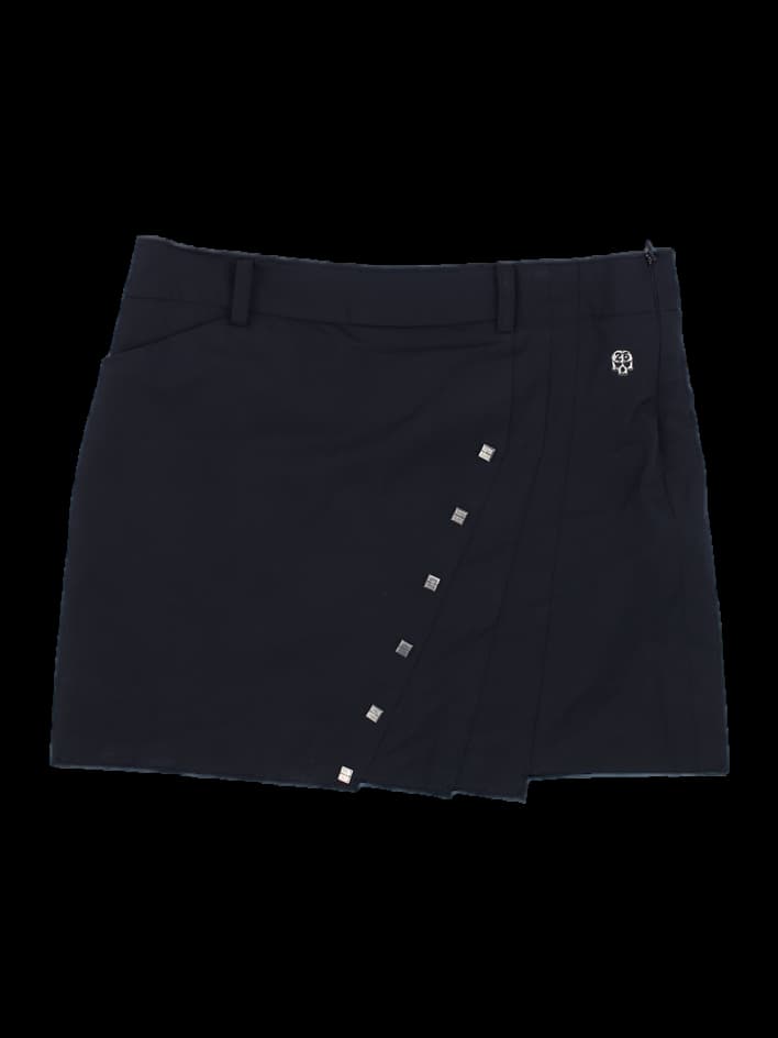 블랙 랩 스타일 스커트