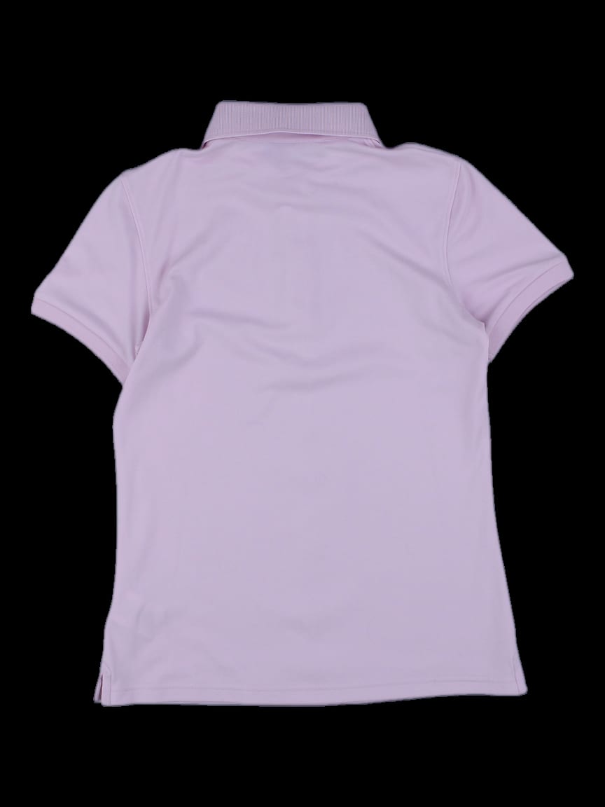 연핑크 반팔 카라 티셔츠
