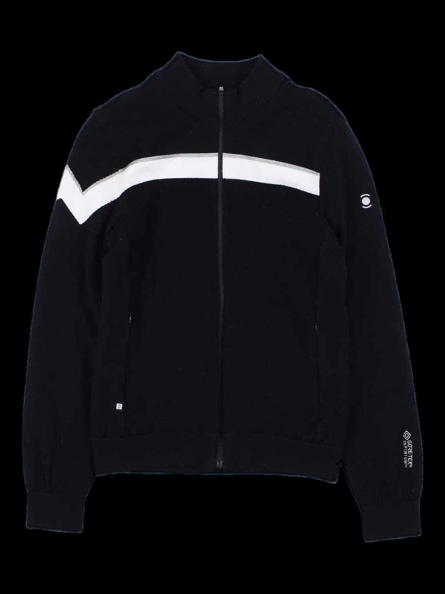 블랙 지퍼 방풍 니트 가다건