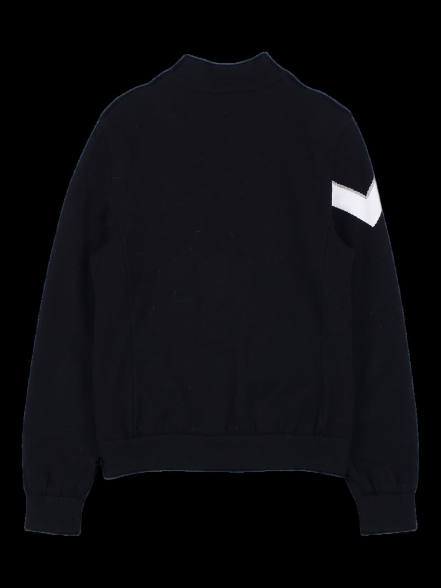 블랙 지퍼 방풍 니트 가다건