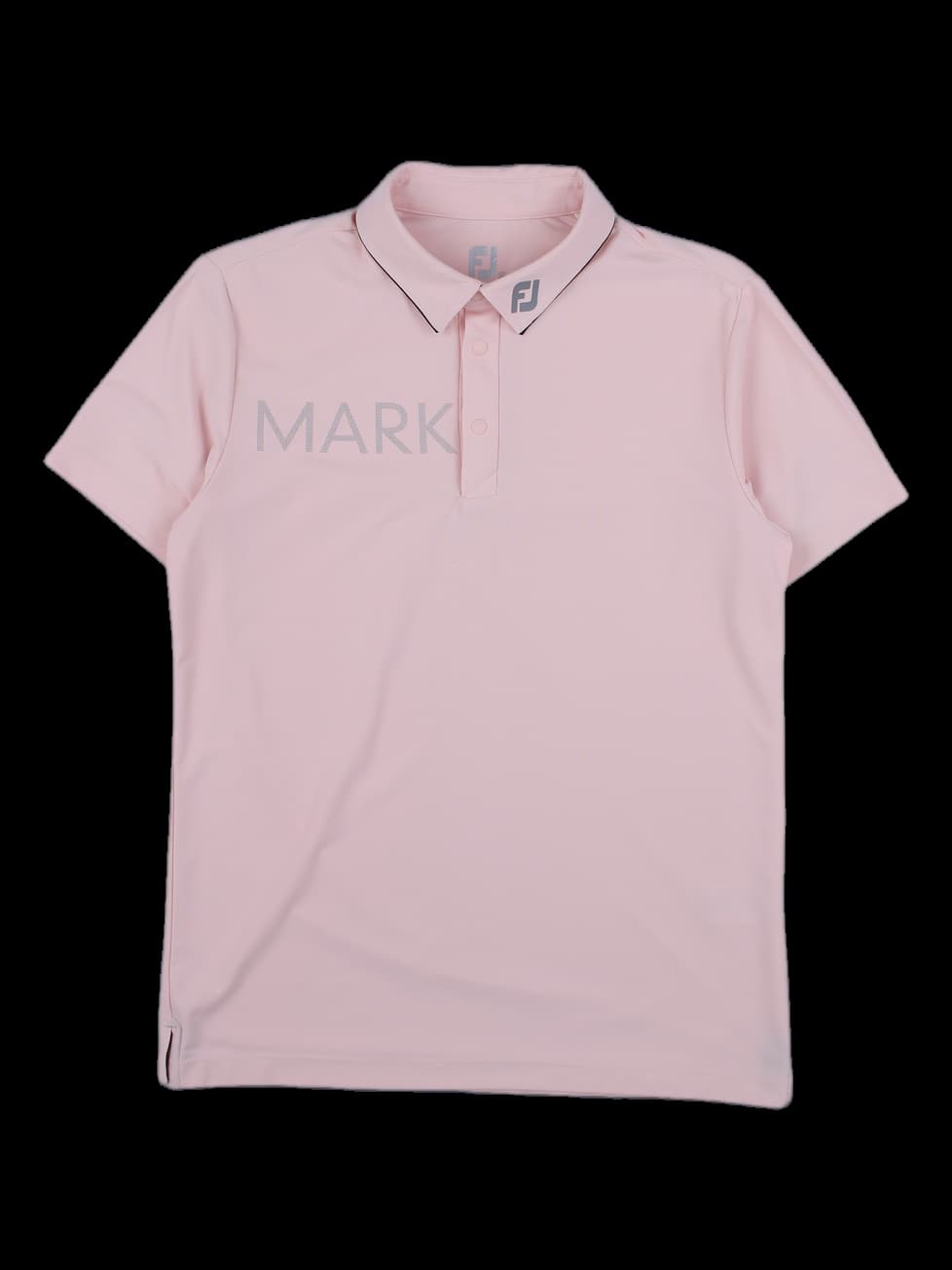 핑크 반팔 카라 티셔츠