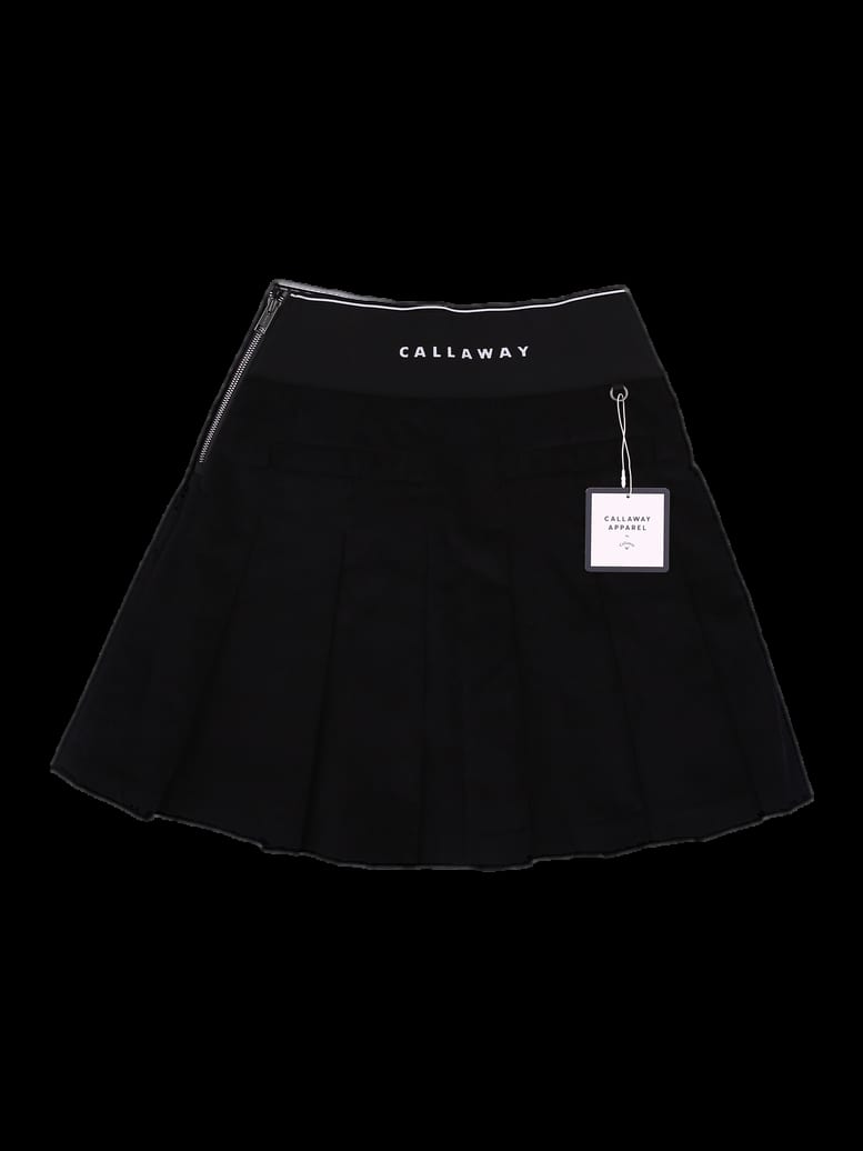 블랙 플리츠 미니 스커트