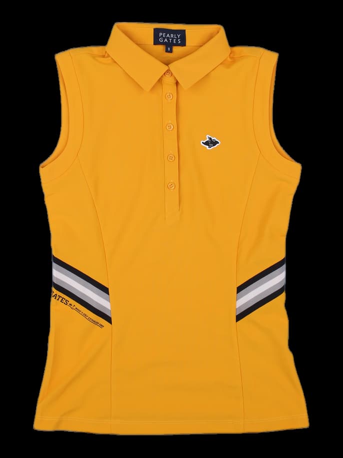 옐로우 슬리브리스 카라 셔츠