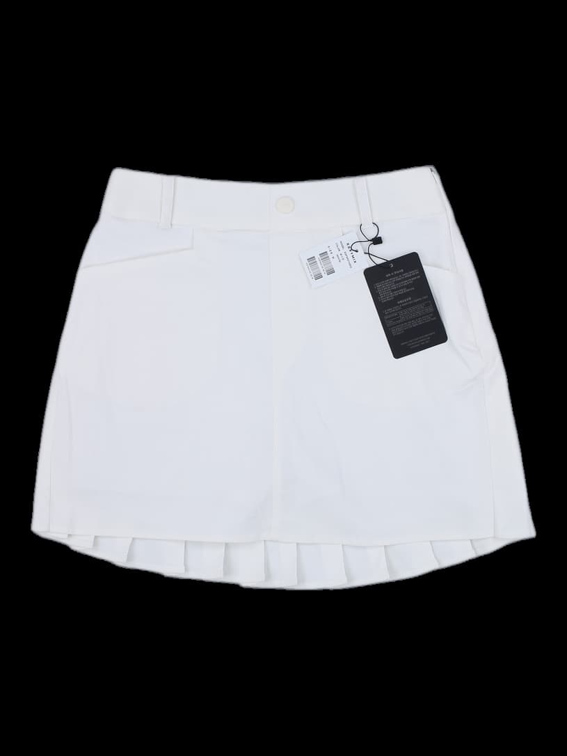 여성 화이트 플리츠 골프 스커트