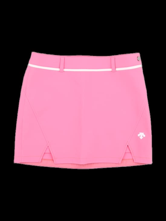 핑크 화이트 라인 포인트 큐롯 스커트
