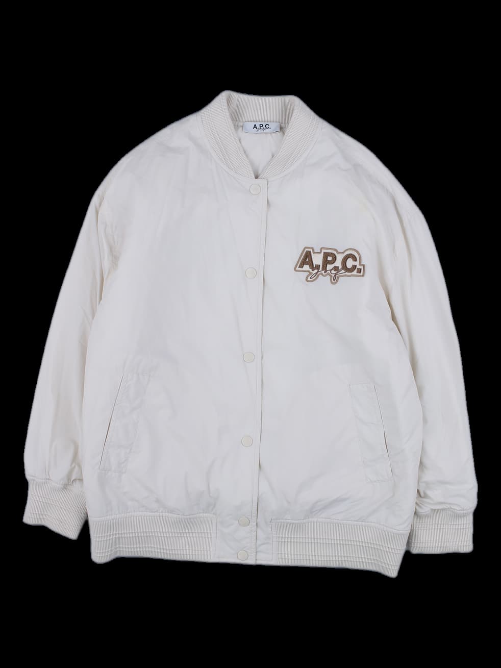 APC 로고 자수 바시티 점퍼