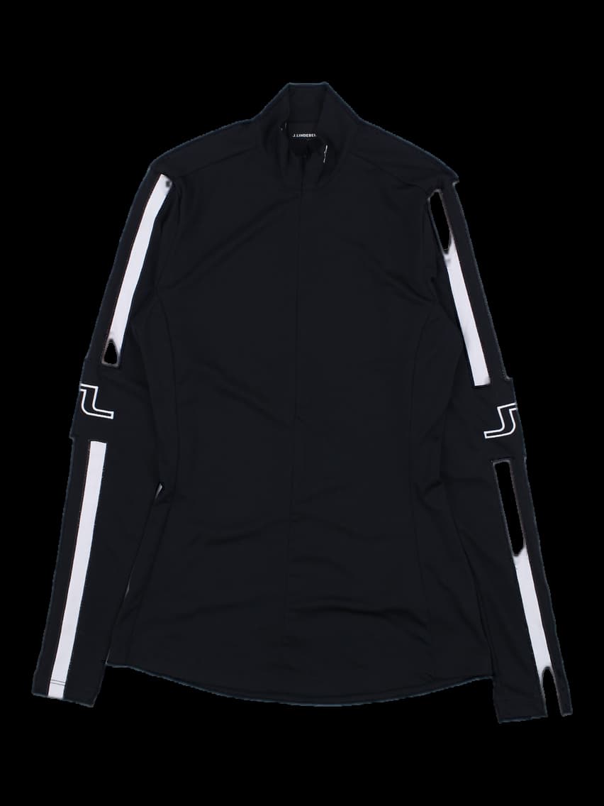 제이린드버그 남성 블랙 스탠드칼라 롱슬리브 티셔츠