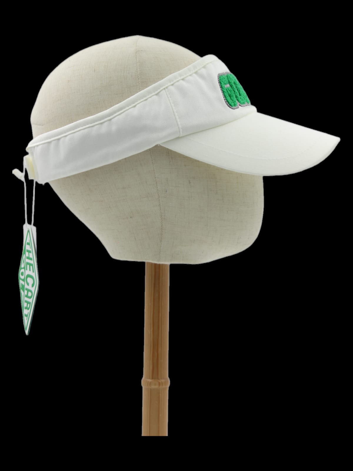 화이트 GOLF 자수 썬바이저