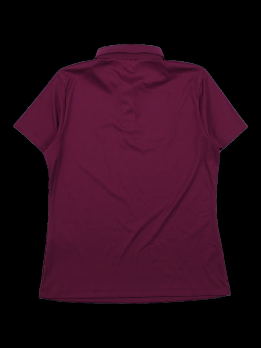 헤지스 여성 버건디 반팔 카라티