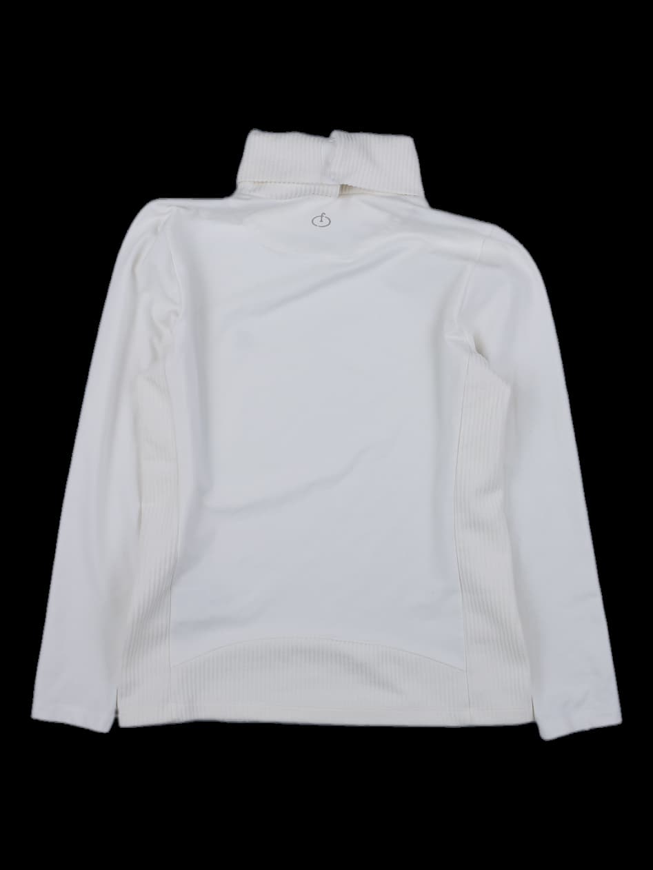 여성 로고 포인트 터틀넥 니트 티셔츠