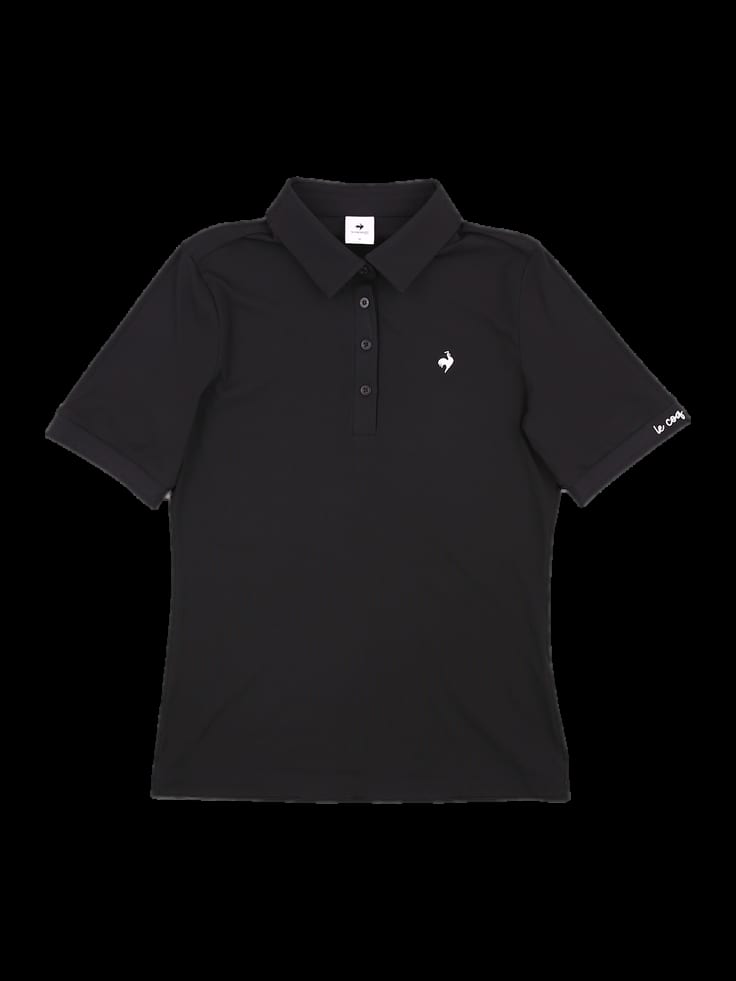 블랙 로고 포인트 반팔 카라 티셔츠