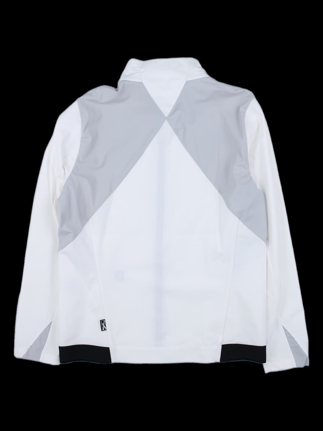 화이트 컬러블록 바람막이 자켓