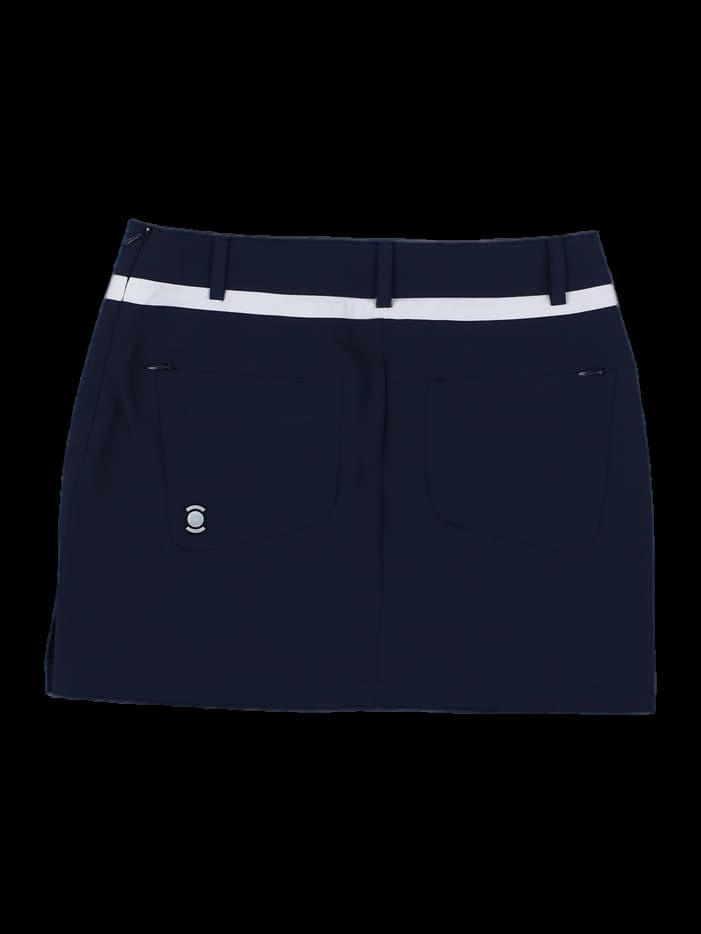 와이드앵글 여성 배색 포인트 골프 스커트