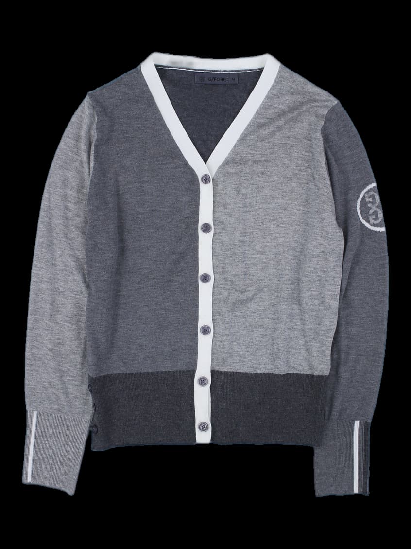 G/FORE 배색 니트 가디건