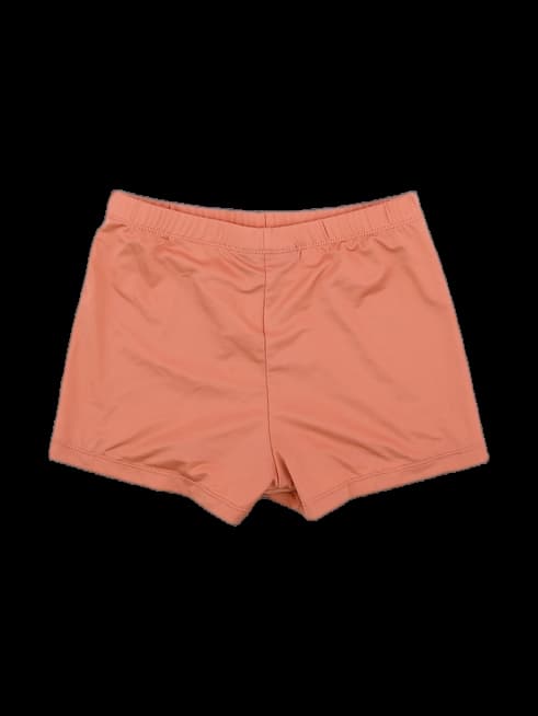 오렌지 기하학 패턴 플리츠 스커트