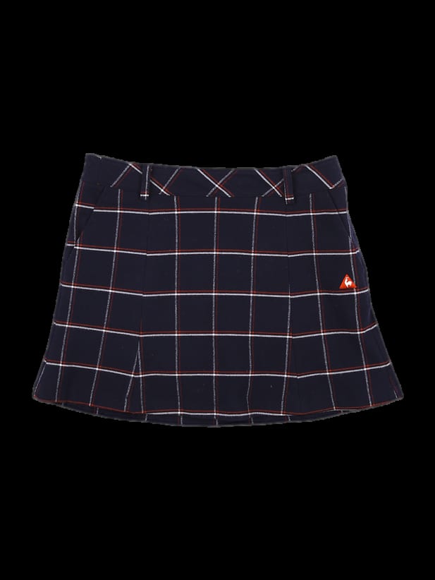 네이비 체크 미니 스커트