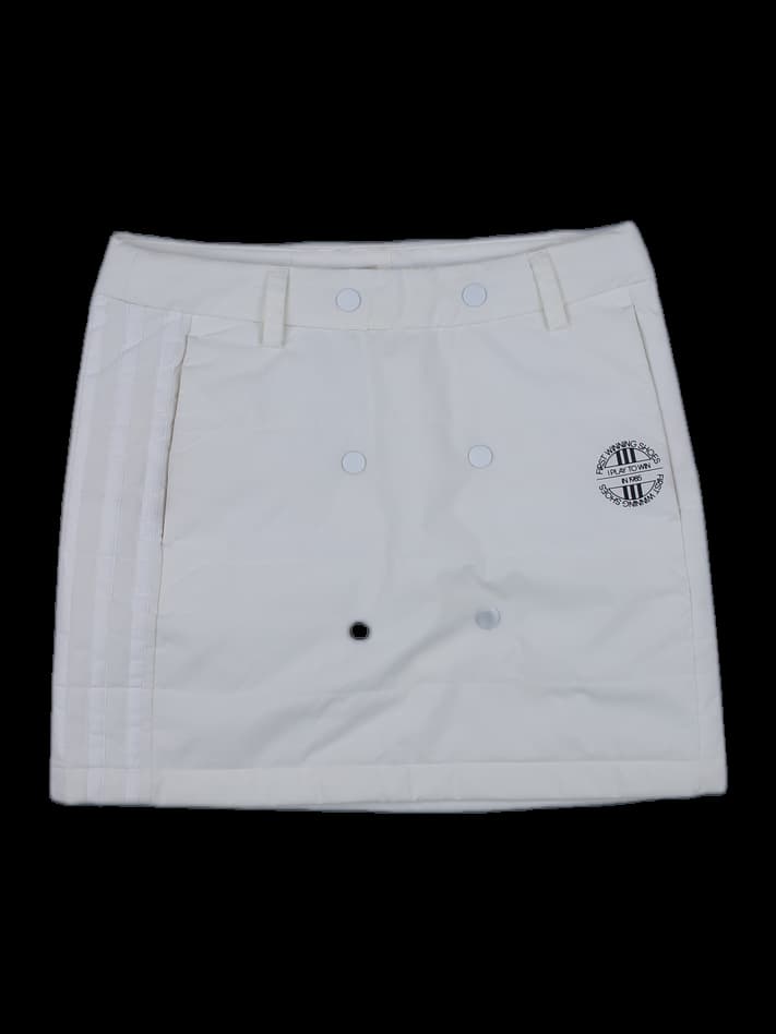 여성 화이트 패딩 스커트