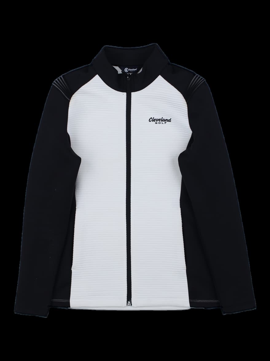 클리브랜드 골프 여성 배색 지퍼업 스탠드넥 자켓