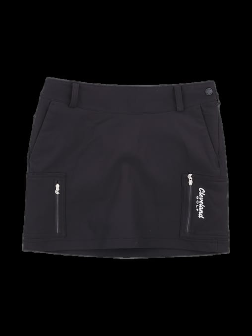 블랙 지퍼 포켓 큐롯 스커트