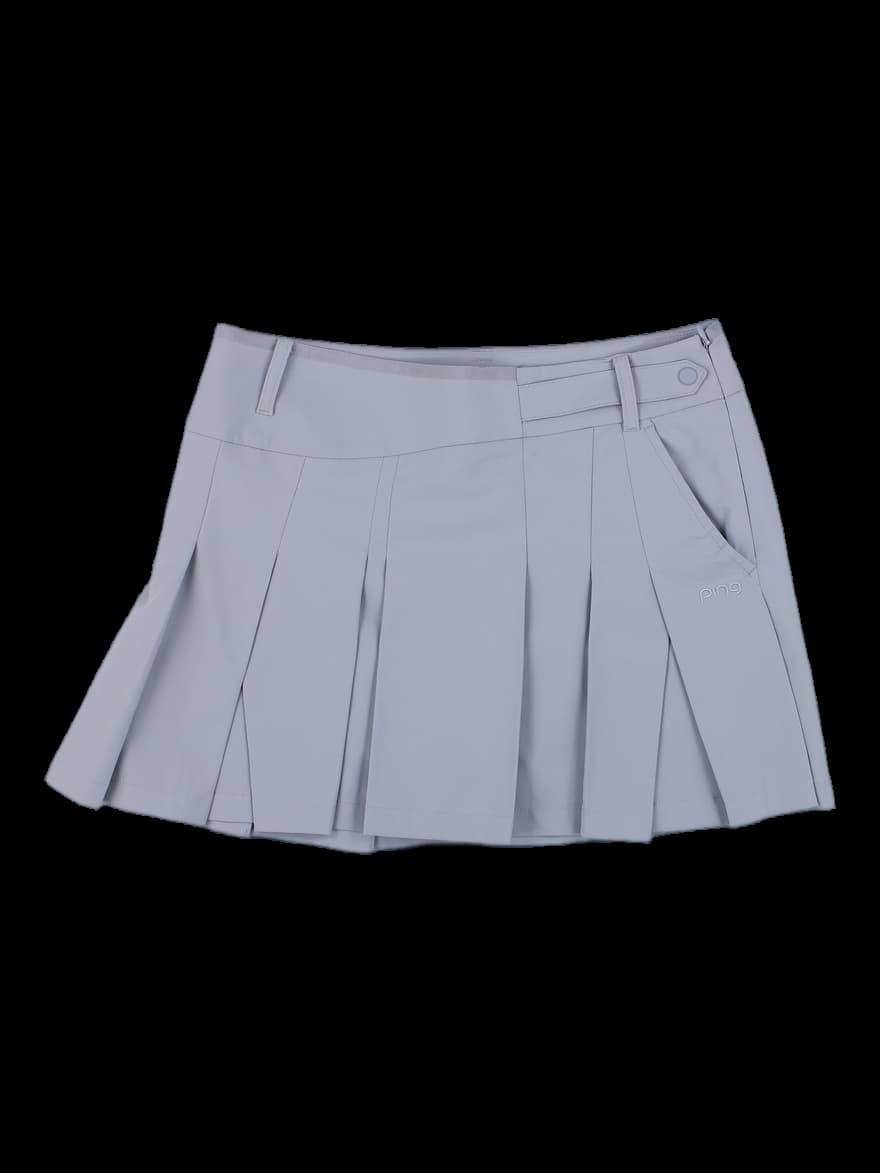 그레이 플리츠 골프 스커트