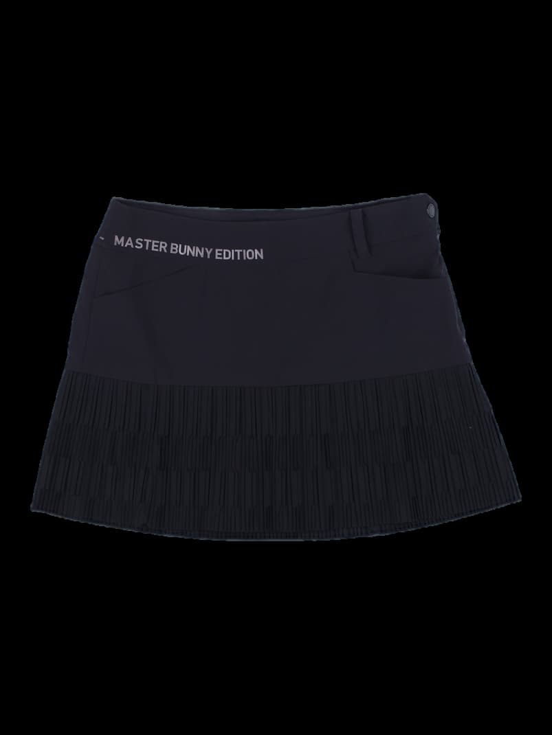 블랙 플리츠 골프 스커트