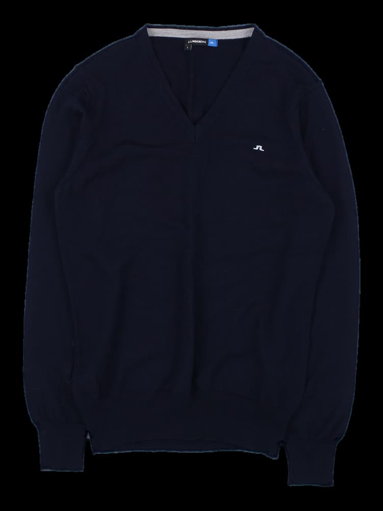 제이린드버그 네이비 브이넥 니트 스웨터