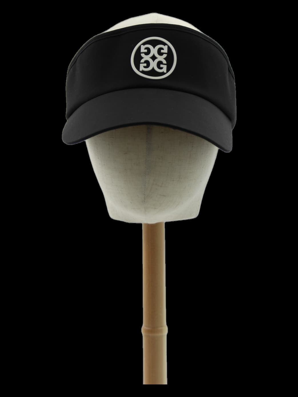 블랙 로고 포인트 바이저 모자